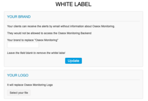 Oseox monitoring white label setup