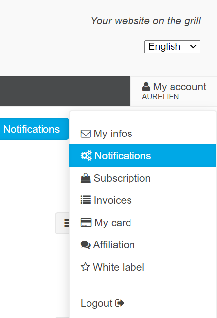 email notification account
